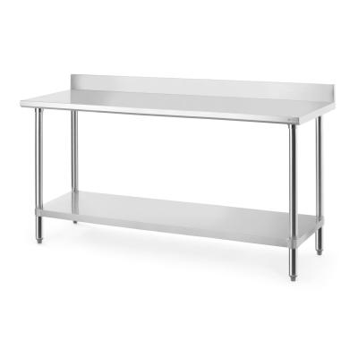 Pracovní stůl se zadním panelem, HENDI, Budget Line, 1200x600x(H)950mm | 817575